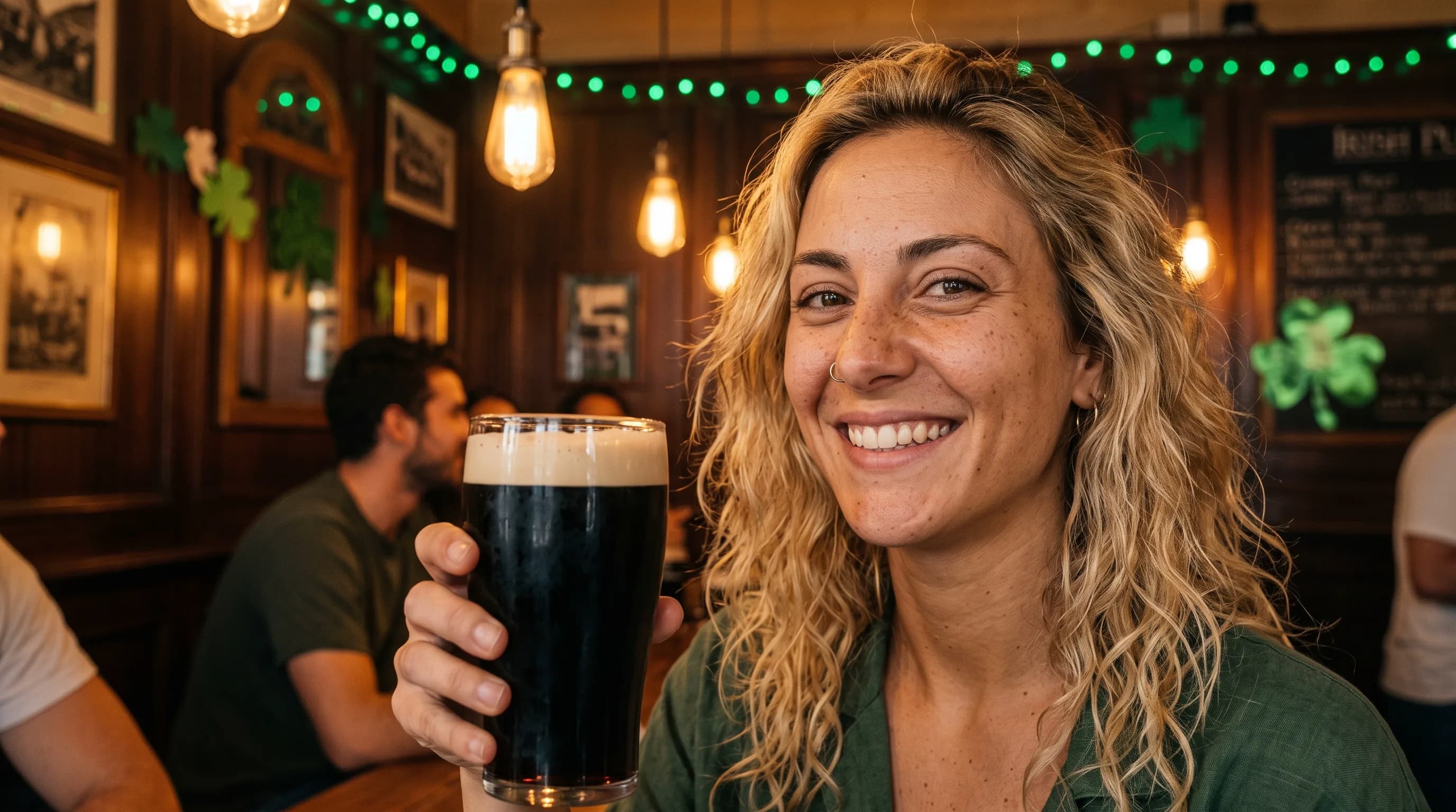 Irish pub with Guinness beer in Rome for St. Patrick's Day